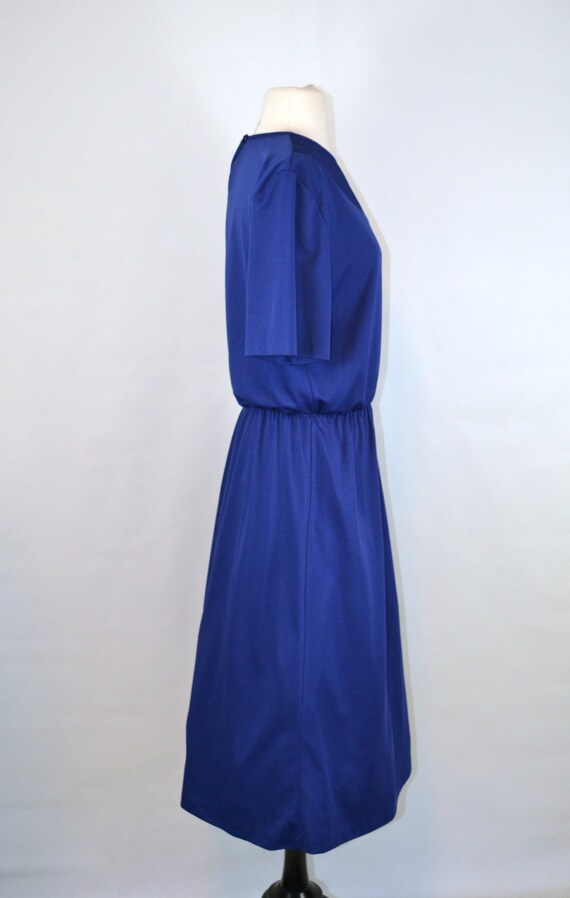 1970s Classic Blue House Blouson, Ribbed Collar/B… - image 6
