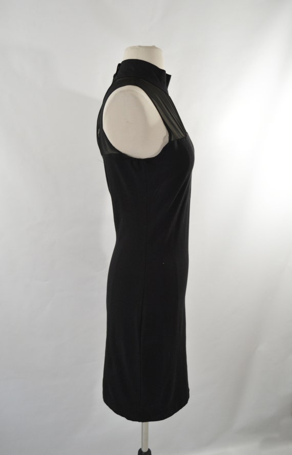1990s Slinky Black Little Mini Dress by Arpeja, S… - image 4