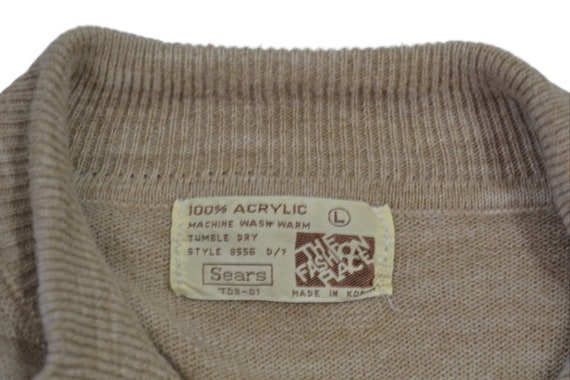 1970s Beige Acrylic Pullover Sweater by The Fashi… - image 8