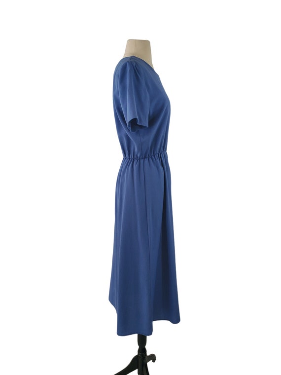 1980s/1990s Cornflower Blue Day Dress, Size 6 - image 6