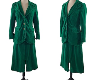 1970s Emerald Green Blazer and Skirt Suit Set by Gordon of Philadelphia