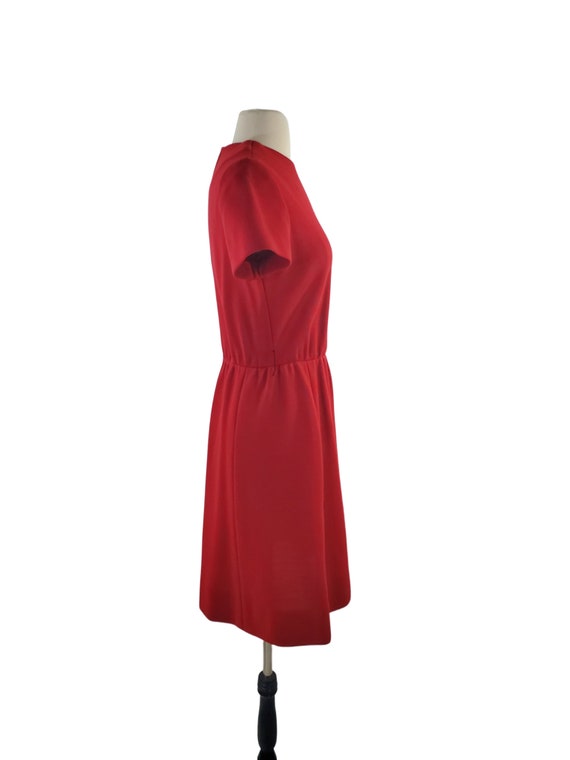 1960s/1970s Red Short Sleeve Day Dress by Joan Le… - image 6