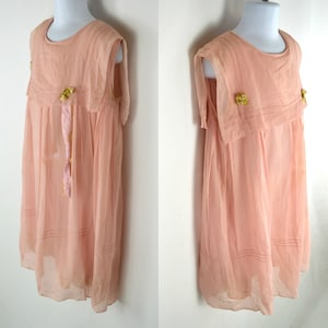 Vintage Rare Pink Muslin Sleeveless Girls Dress, Toddler Girl Dress, Needs TLC, Wounded Bird image 3