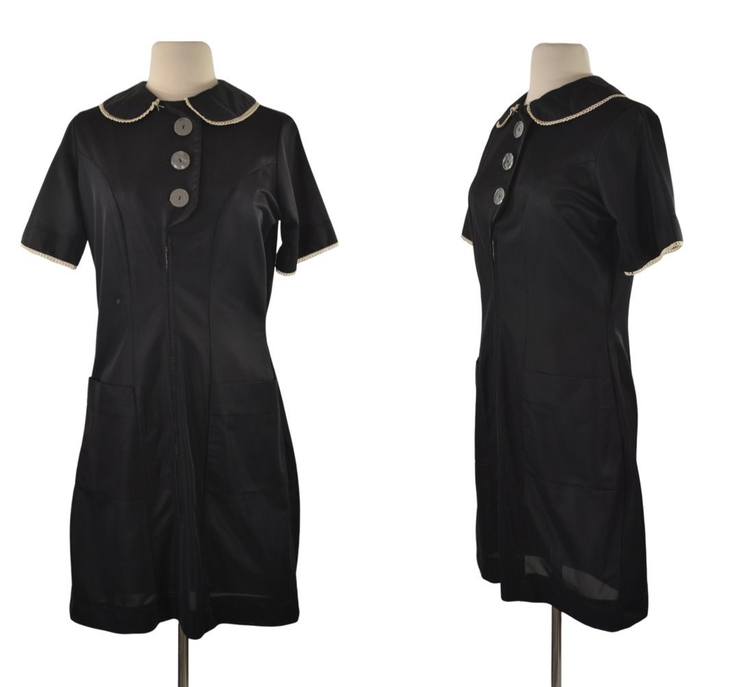 1960s Black Waitress/uniform Dress - Etsy