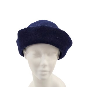 Vintage Betmar wool hat , navy blue NEW VTG Betmar Made in USA Navy Wool Felt Cloche Hat with  main image 3