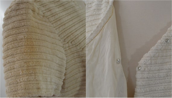 1960s Cream/Ivory MOD Chenille Midi Dress by Sue … - image 9