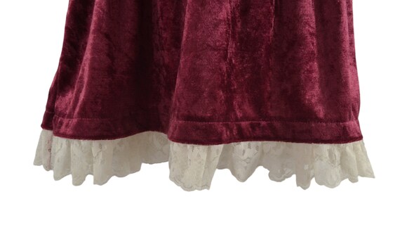 1980s Holiday Baby Girl Cranberry Velvet Dress by… - image 7