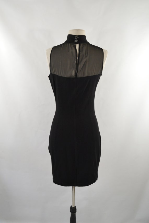 1990s Slinky Black Little Mini Dress by Arpeja, S… - image 5