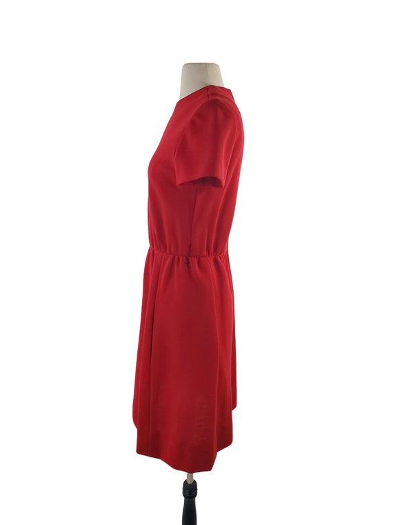 1960s/1970s Red Short Sleeve Day Dress by Joan Le… - image 4