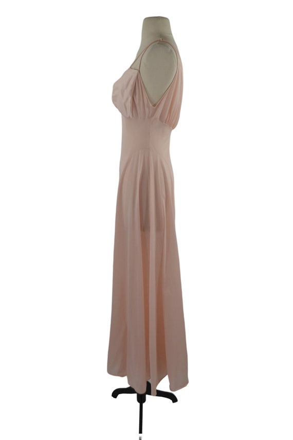 1950s Peach Sheer Biased Cut Negligee Lingerie by… - image 6