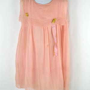 Vintage Rare Pink Muslin Sleeveless Girls Dress, Toddler Girl Dress, Needs TLC, Wounded Bird image 2