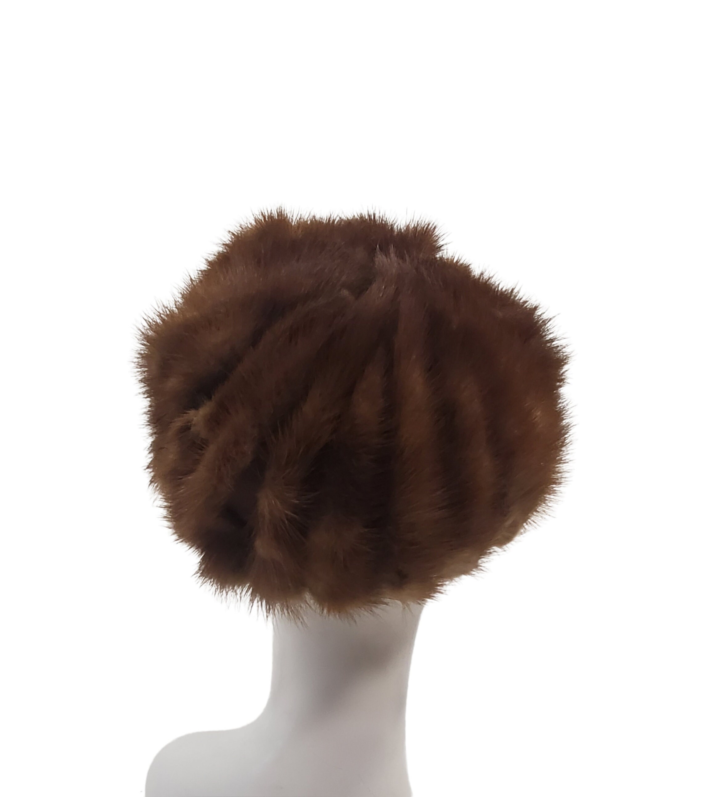 WOMEN\'S VINTAGE 50\'S LORA MINK PILL BOX HAT vintage “Designed by Lora” genuine mink fur pillbox/beret  main image 2