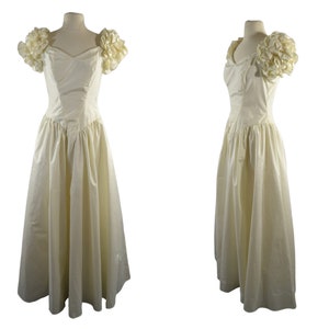 1980s NOS Creamy White Formal Gown by Escapades, Prom, Wedding Dress image 1