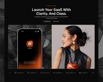 Lumis | SaaS & Startup Webflow Template | Live Preview - lumis-saas-software-webflow-template.webflow.io | Figma File included