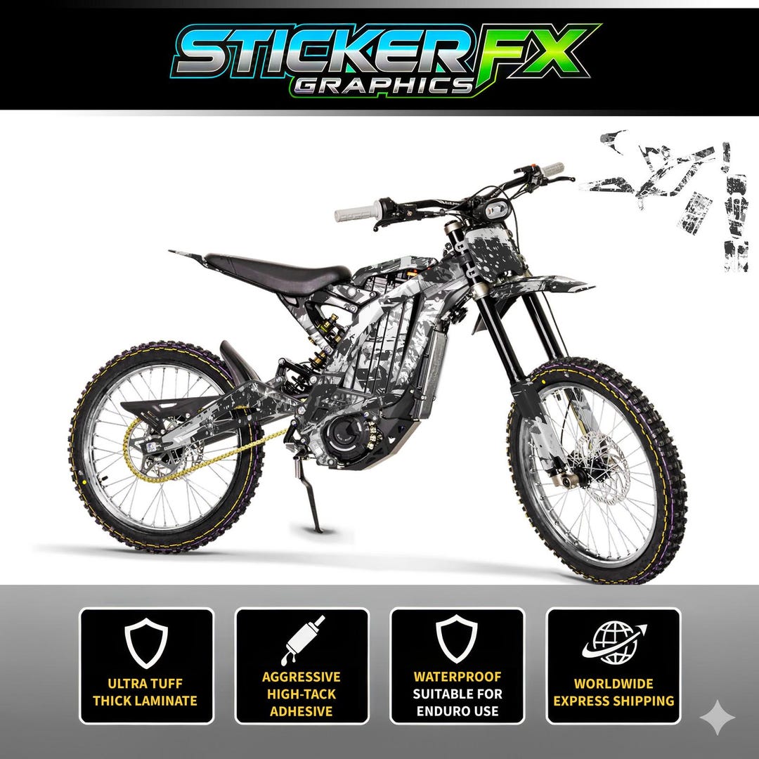 Sur-ron Stickers , Surron Graphics Kit, Surron Stickers, Sur-ron Wrap ...
