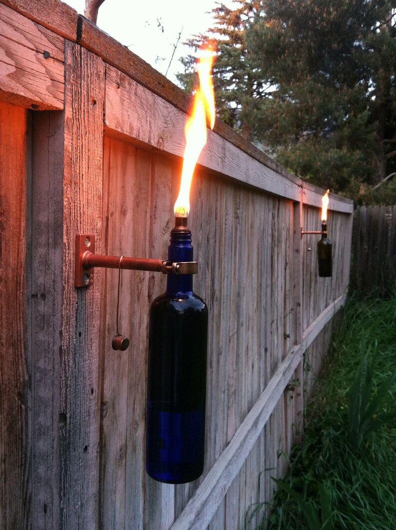 Wine Bottle Tiki Torches Hardware Set of 8 Etsy