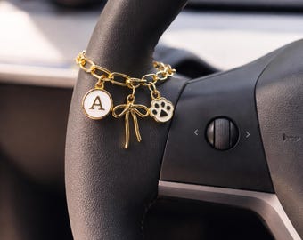 Bauen Sie Ihren eigenen Autoanhänger, benutzerdefinierte Lenkradkette, personalisiertes Autozubehör Autoschmuck, einzigartiges Autogeschenk