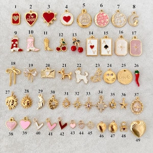 Gouden afzonderlijke afzonderlijke bedels, bedel toevoegen, voor aangepaste bedelketting of -armband, aangepaste sieraden, kies je bedels, gepersonaliseerd cadeau