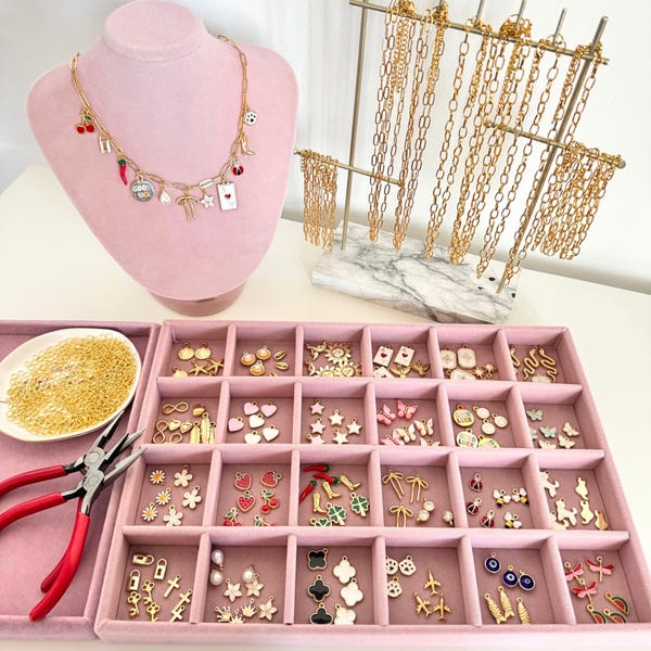Build Your Own Charm Bar Party Kit, DIY Custom Jewelry Making Event Kit, Bachelorette Birthday Girls Night Activity, Bridesmaid Proposal