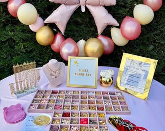 DIY Charm Bar Kit - Jewelry Making Party Supplies for Bachelorette, Birthday – Ready to Host Kits for Bracelets & Necklaces