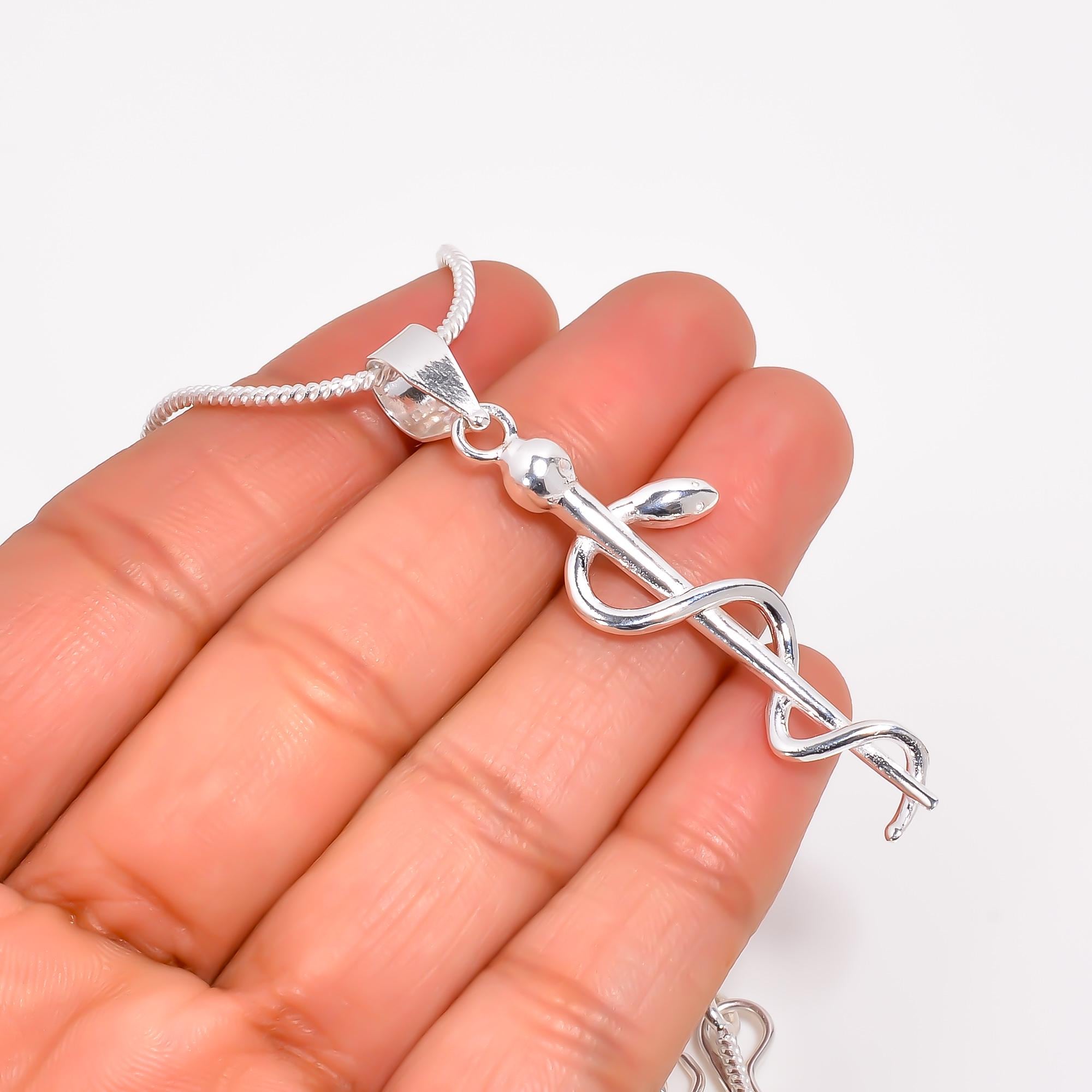 Rod of asclepius necklace - Etsy 日本