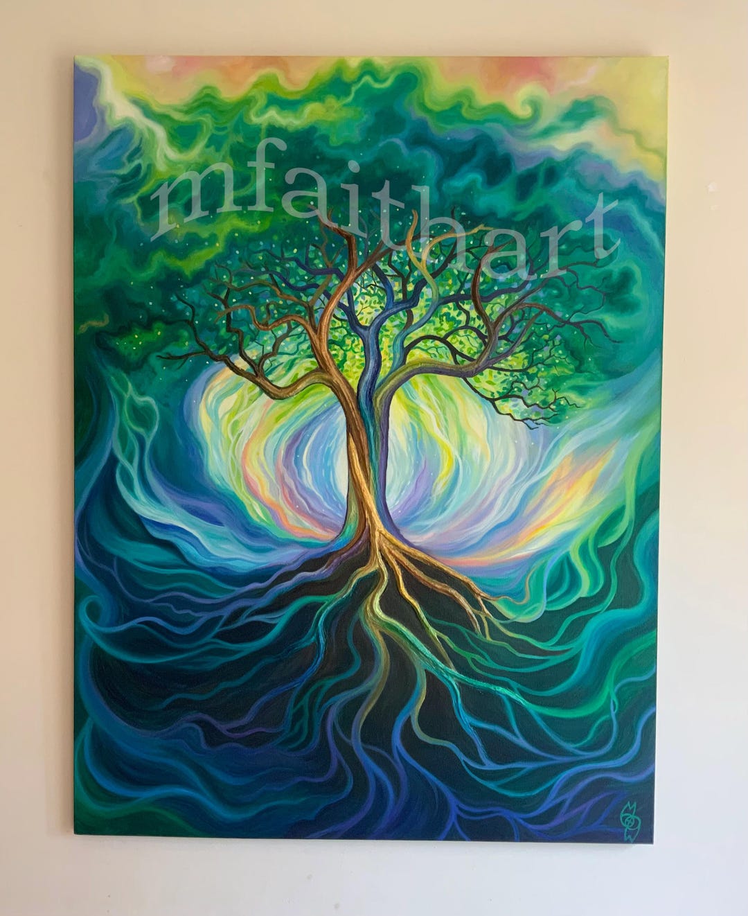 Energizing Tree of Life Oil Painting - Nature Art by Madeleine