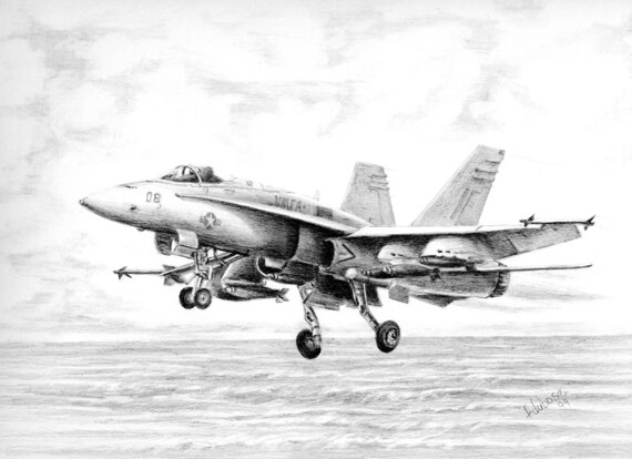 F 18 Super Hornet Drawing