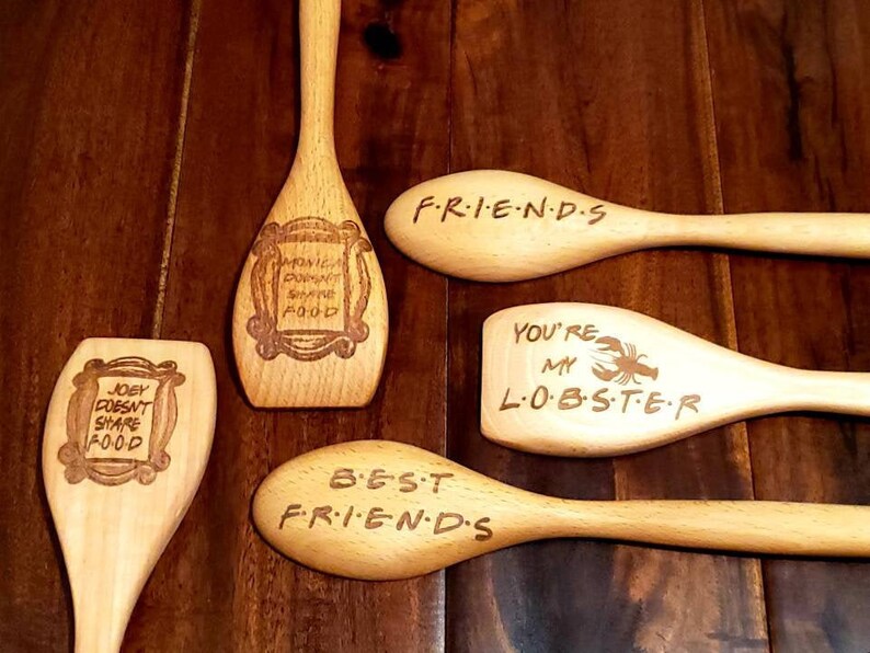 Friends tv show gift choice of wooden spoon set for Best  Etsy