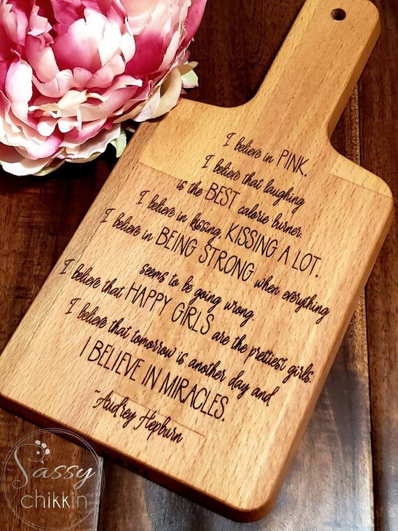 Je Crois En Rose Audrey Hepburn Beaute Citation Fromage Etsy