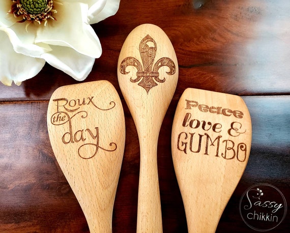 Choice Of French Country Kitchen Wooden Spoon Roux The Day Etsy