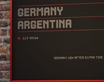 Deutschland Fußball Wandbild 2014 – Equipo Alemania Arte – Fußball WM Póster – Fußball Classic Póster – Fußball Fan Geschenk – Póster Wohnzimmer
