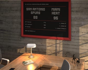 Póster de los Miami Heat 2013 - Póster de baloncesto - Arte mural de la NBA - Regalo para fans de la NBA - Póster deportivo clásico - Regalo para él - Descarga digital
