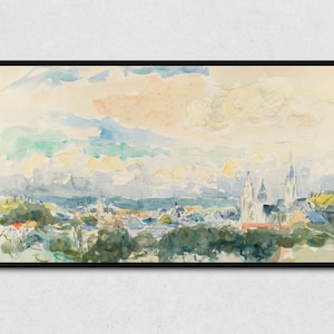 Samsung Frame TV Art Download | Paris in Spring | Digital Vintage Cityscape France Art Photo Print Image for Television Frame