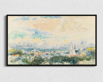 Paris Spring Cityscape: Vintage France Art for Samsung Frame TV (Digital Download)