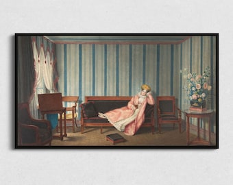 Vintage Couch Couch Gemälde für Samsung Frame TV (Digitaler Download)