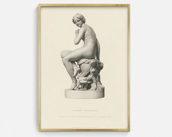 Vintage Greek Sculpture Art Print, Antique Roman Bust Printable Art Download