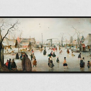 Holiday Samsung Frame TV Art | Winter Scene No. 1 | Digital Vintage Wintery Landscape Christmas Holiday Print Image for Television