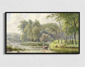 Vintage Landscape Painting, Samsung Frame TV Art (Digital Download)