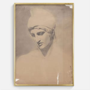 Vintage römische Büste Druck, antike Statue Kunst (digitaler Download)