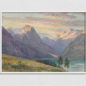 Vintage Landscape Printable Painting, Antique Landscape Painting, Vintage Art Prints, Downloadable Art Prints, Vintage Digital Art Prints