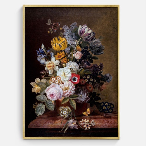 Floral Still Life Vintage Artwork Digital Download - Etsy