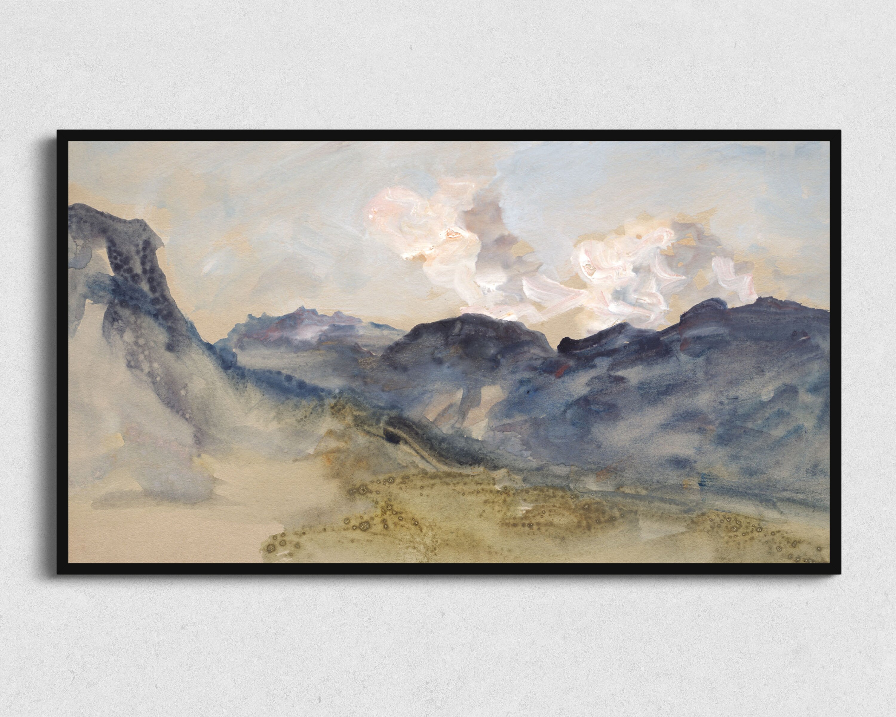Samsung Frame Tv Art Download Blue Mountains Digital Etsy