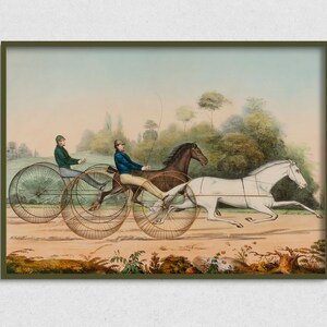 Vintage Equestrian Painting Download, Digital Wall Art Horse Prints