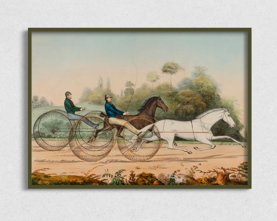 Vintage Equestrian Painting Download, Digital Wall Art Horse Prints