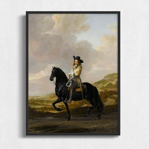 Randolph on Horseback | Vintage Horse Painting Digital Download, Instant Antique Equestrian Wall Art, Printable Artwork for Horse Lovers