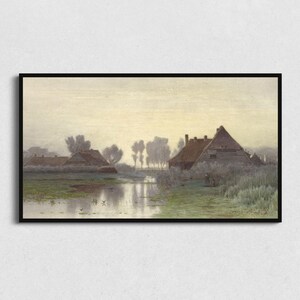 Vintage Downloadable Painting for Samsung Frame TV, Antique Landscape Art Samsung The Frame TV