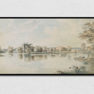 Samsung Frame TV Art Download, Vintage Landscape Painting for Samsung The Frame TV