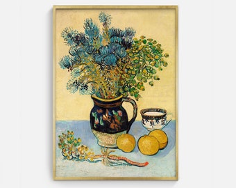 ヴィンテージレモンの静物画、ヴィンテージフルーツの静物画、印刷可能
