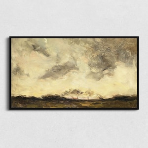 Vintage Samsung Frame TV Landscape Painting Download, Antique Moody Digital Art for Samsung The Frame TV