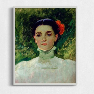 Printable Vintage Portrait of Woman, Antique Portrait Paintings, Portrait Art Prints